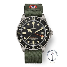 TUDOR Pelagos FXD GMT Green Fabric Strap Watch