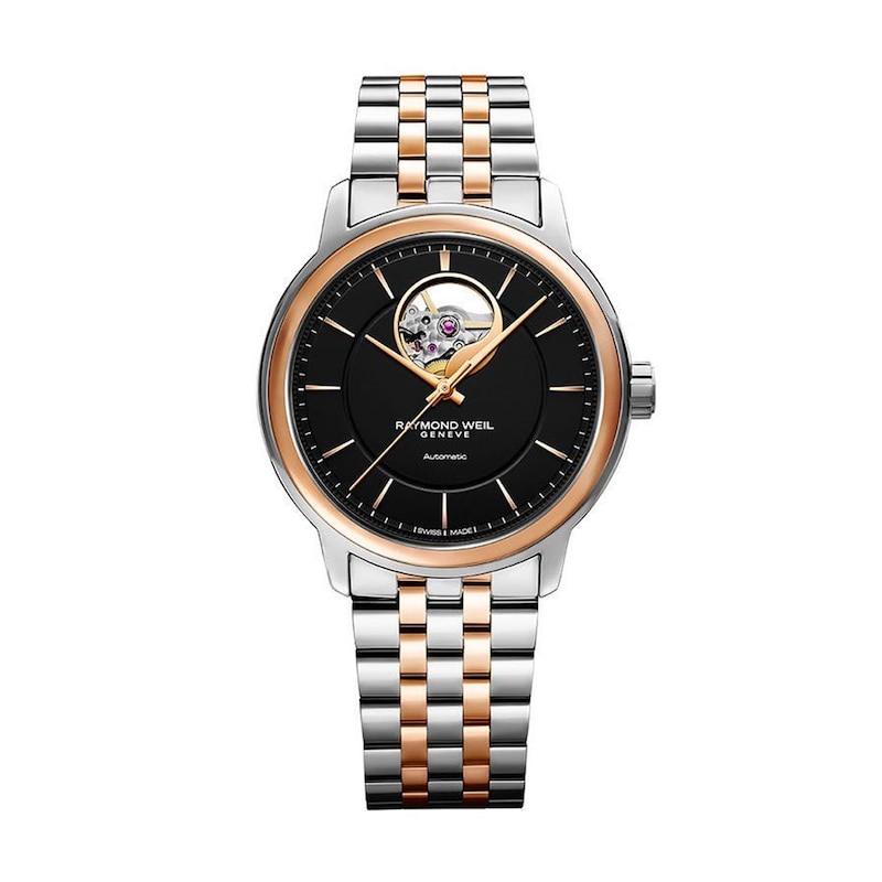 Raymond Weil Maestro Men's Black Dial & Two-Tone Bracelet Watch
