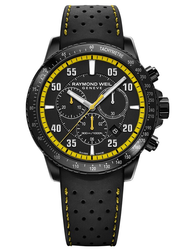 Raymond Weil Tango 300 Men's Black Rubber Strap Watch