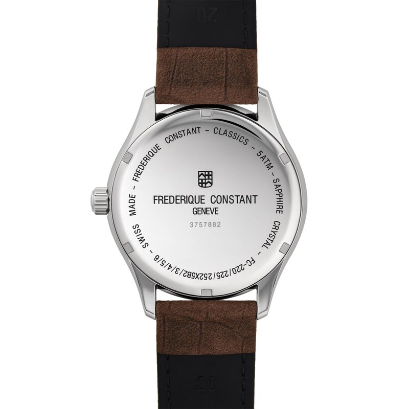 Frederique Constant Classics Dark Grey Dial & Brown Leather Watch