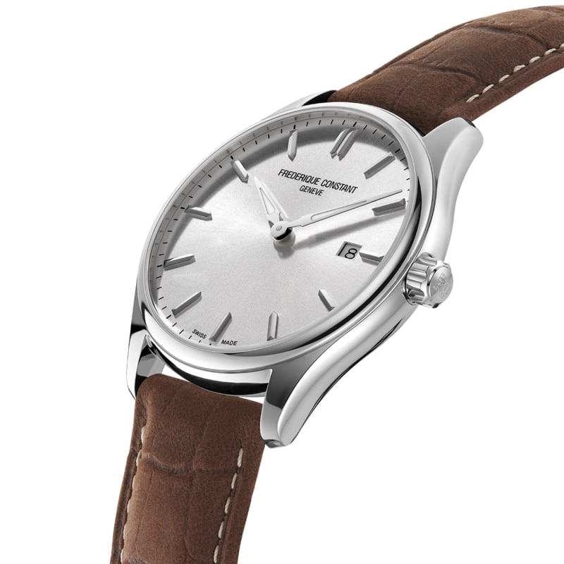 Frederique Constant Classics Men's Brown Leather Strap Watch