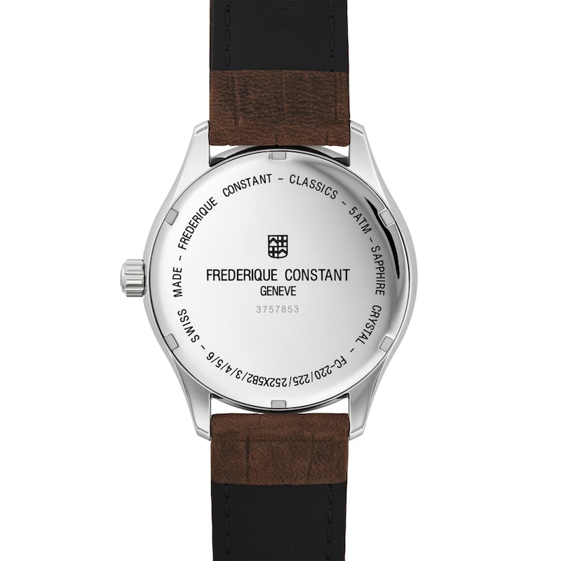 Frederique Constant Classics Men's Brown Leather Strap Watch