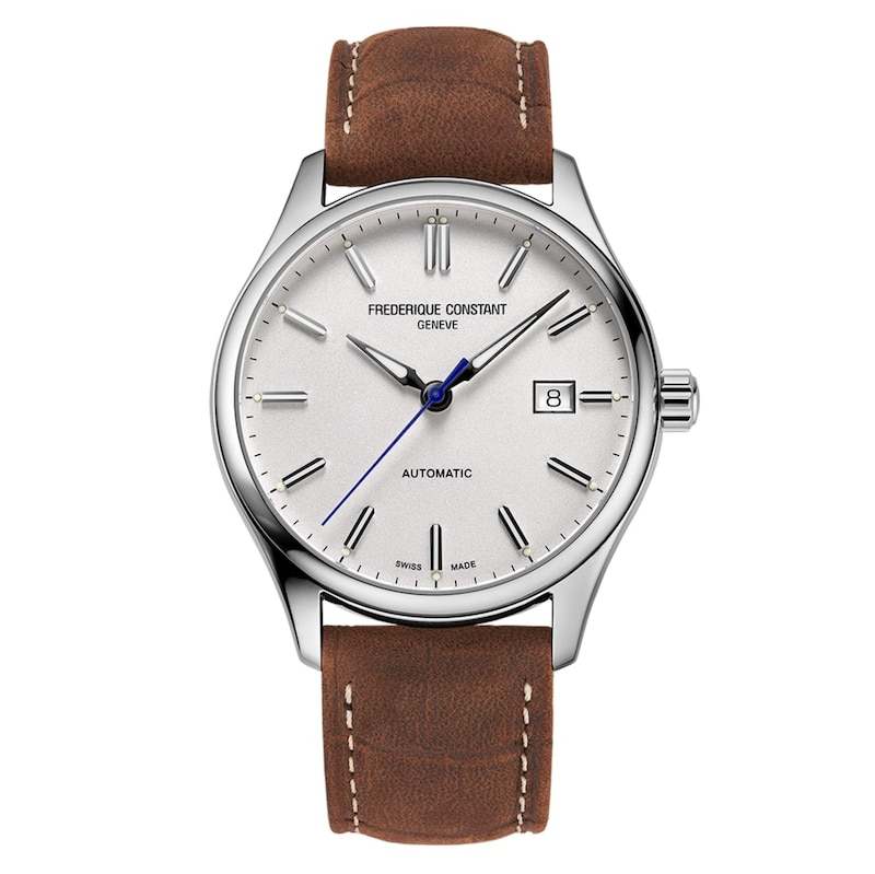 Frederique Constant Classics 40mm Men's Brown Leather Strap Watch