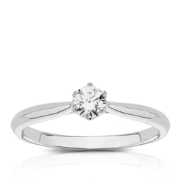Engagement Ring Eternal Diamond 18ct White Gold 0.25ct Total Solitaire Ring