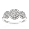 Thumbnail Image 1 of Engagement Ring 9ct White Gold Round Trilogy Cluster 0.40ct Diamond Ring