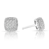 Thumbnail Image 1 of 9ct White Gold 0.25ct Diamond Cushion Cluster Stud Earrings