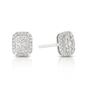 Thumbnail Image 1 of 9ct White Gold 0.33ct Diamond Rectangle Cluster Stud Earrings