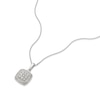 Thumbnail Image 2 of 9ct White Gold 0.25ct Diamond Cushion Cluster Pendant Necklace