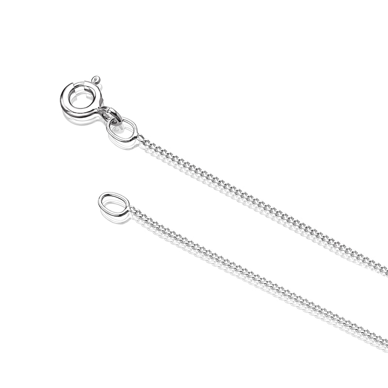 Main Image 3 of 9ct White Gold 0.25ct Diamond Cushion Cluster Pendant Necklace