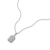 Thumbnail Image 2 of 9ct White Gold 0.33ct Diamond Rectangle Cluster Pendant Necklace