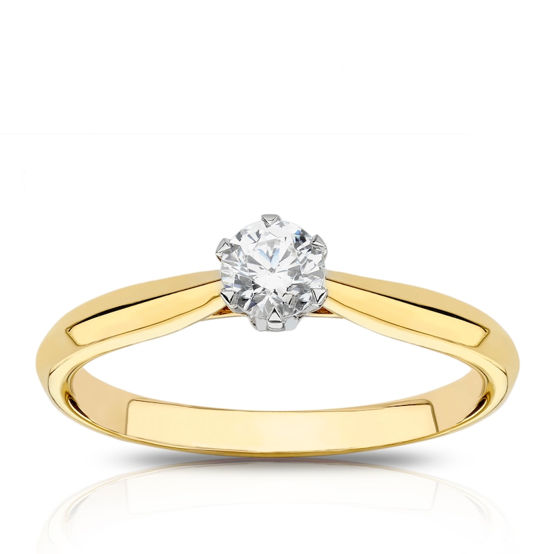 Main Image 1 of Engagement Ring Eternal Diamond 18ct Gold 0.33ct Total Solitaire Ring