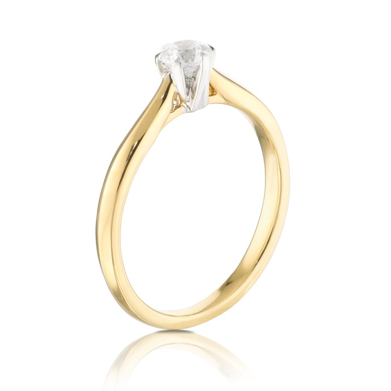 Main Image 2 of Engagement Ring Eternal Diamond 18ct Gold 0.33ct Total Solitaire Ring