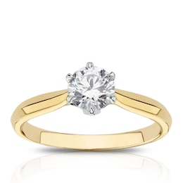 Engagement Ring Eternal Diamond 18ct Gold 0.66ct Total Solitaire Ring