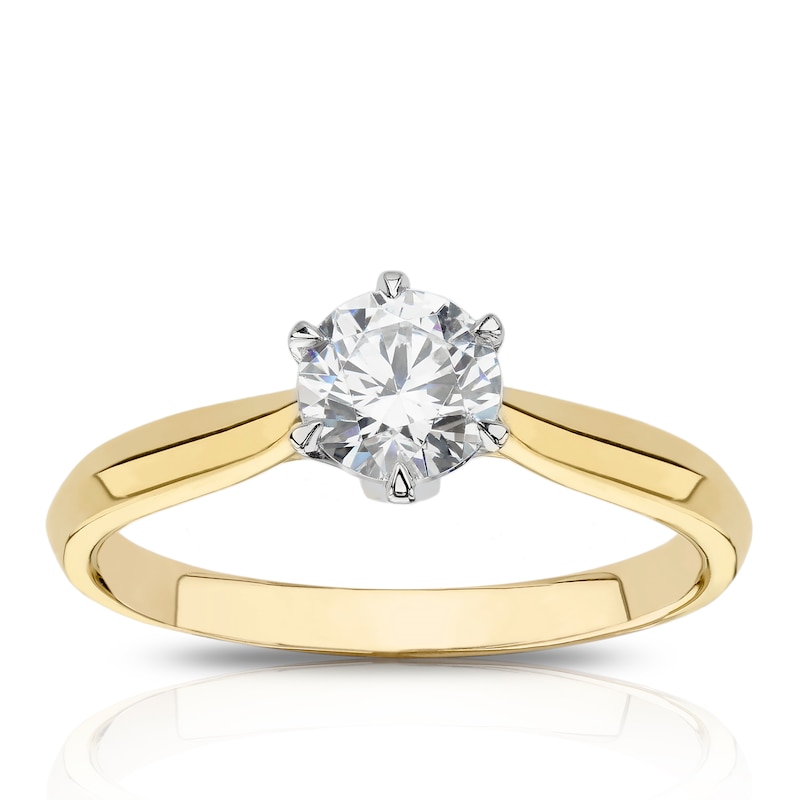 Main Image 1 of Engagement Ring Eternal Diamond 18ct Gold 0.66ct Total Solitaire Ring
