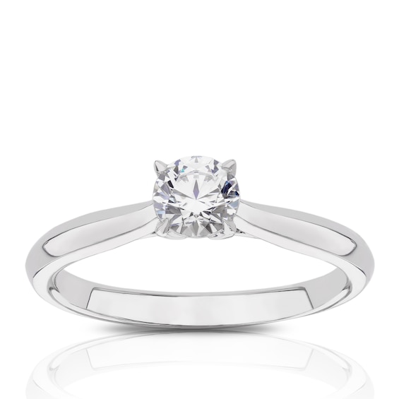 Engagement Ring Platinum Four Claw Solitaire 0.50ct Eternal Diamond Ring