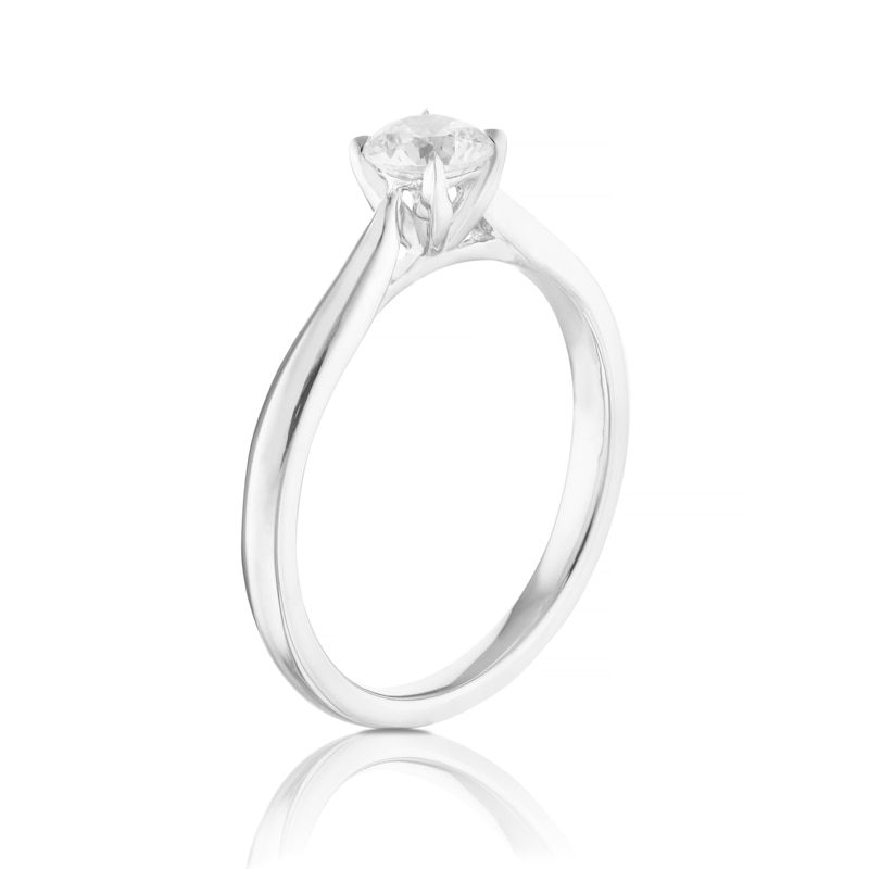 Eternal Diamond Platinum 0.50ct Four Claw Solitaire Ring