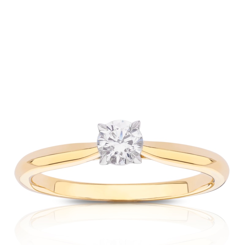 Eternal Diamond 18ct Gold 0.33ct Total Solitaire Ring