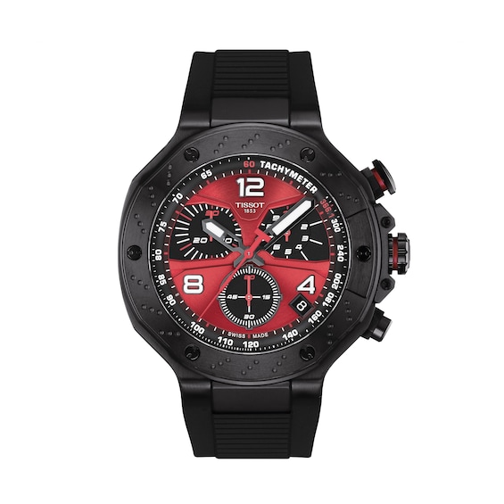 Tissot Mens Limited Edition T-Race MotoGP 2026 Quartz Chronograph Black Rubber Strap Watch T141.417.37.422.00 - Image 3