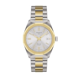 Tissot PRC 100 Solar 34mm Two Tone Bracelet Watch