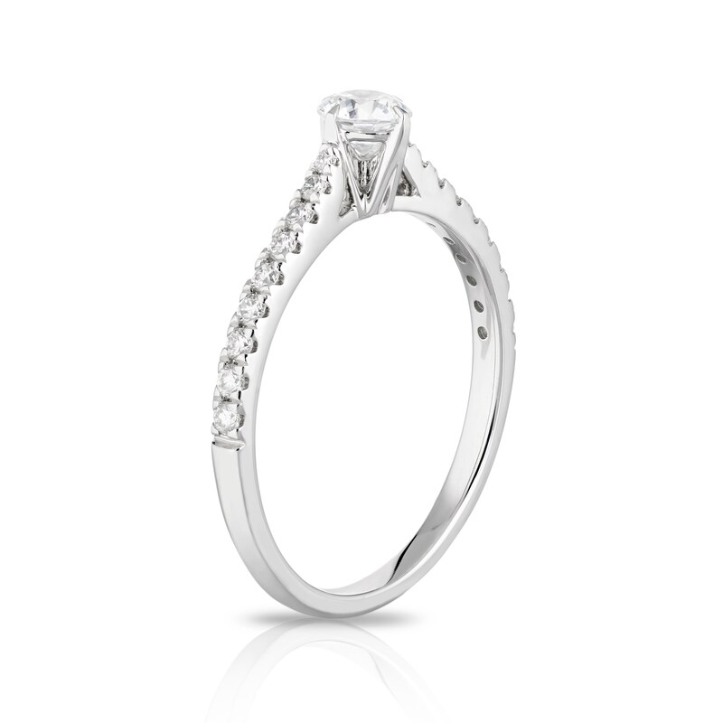 Main Image 2 of Engagement Ring Eternal Diamond 18ct White Gold 0.50ct Total Four Claw Ring