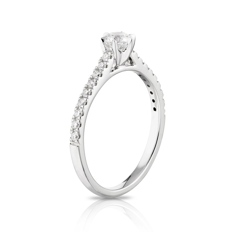 Main Image 2 of Engagement Ring Eternal Diamond 18ct White Gold 0.50ct Total Six Claw Ring