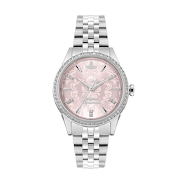 Vivienne Westwood Little Wallace Pink Dial & Stainless Steel Bracelet Watch