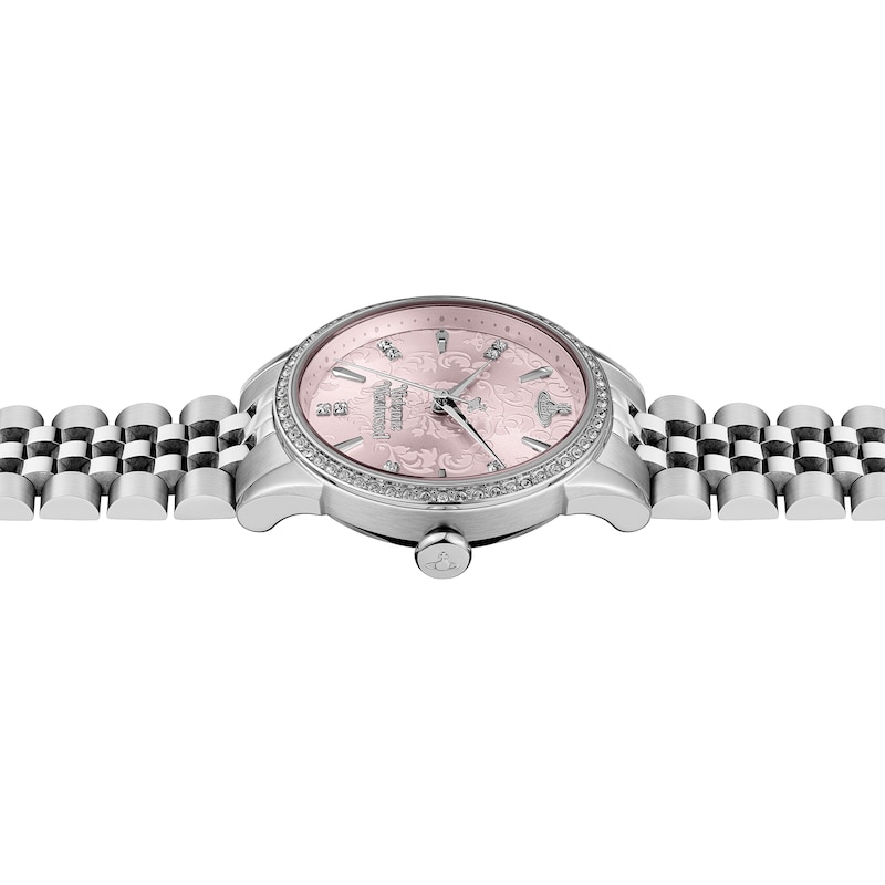 Main Image 4 of Vivienne Westwood Little Wallace Pink Dial & Stainless Steel Bracelet Watch