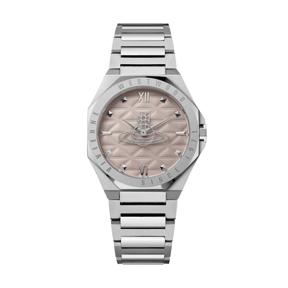 Women's Vivienne Westwood The Aldgate Pink Dial & Stainless Steel Bracelet Watch
