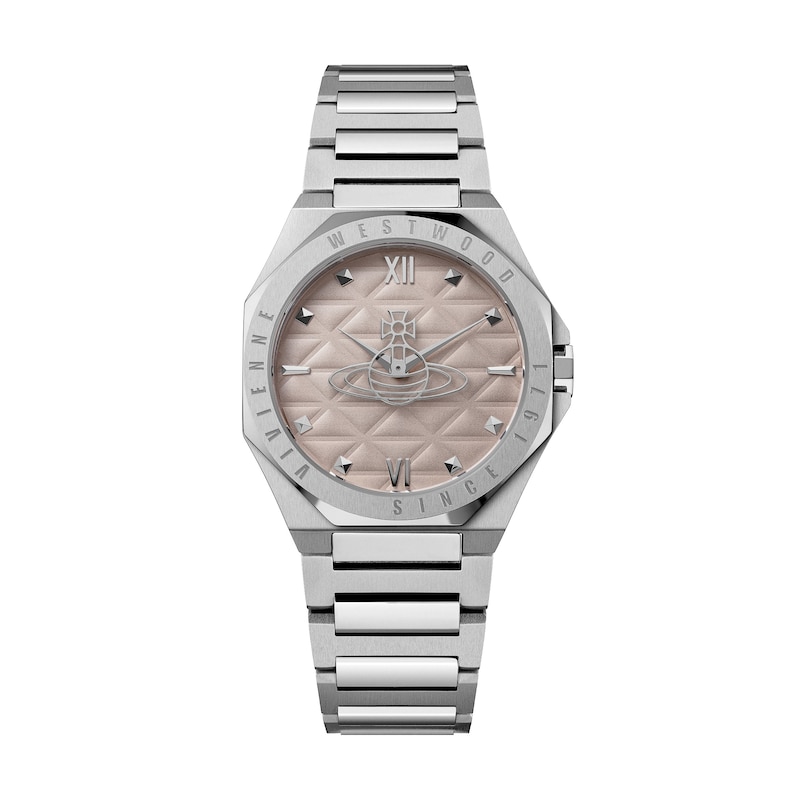 Main Image 1 of Vivienne Westwood The Aldgate Pink Dial & Stainless Steel Bracelet Watch