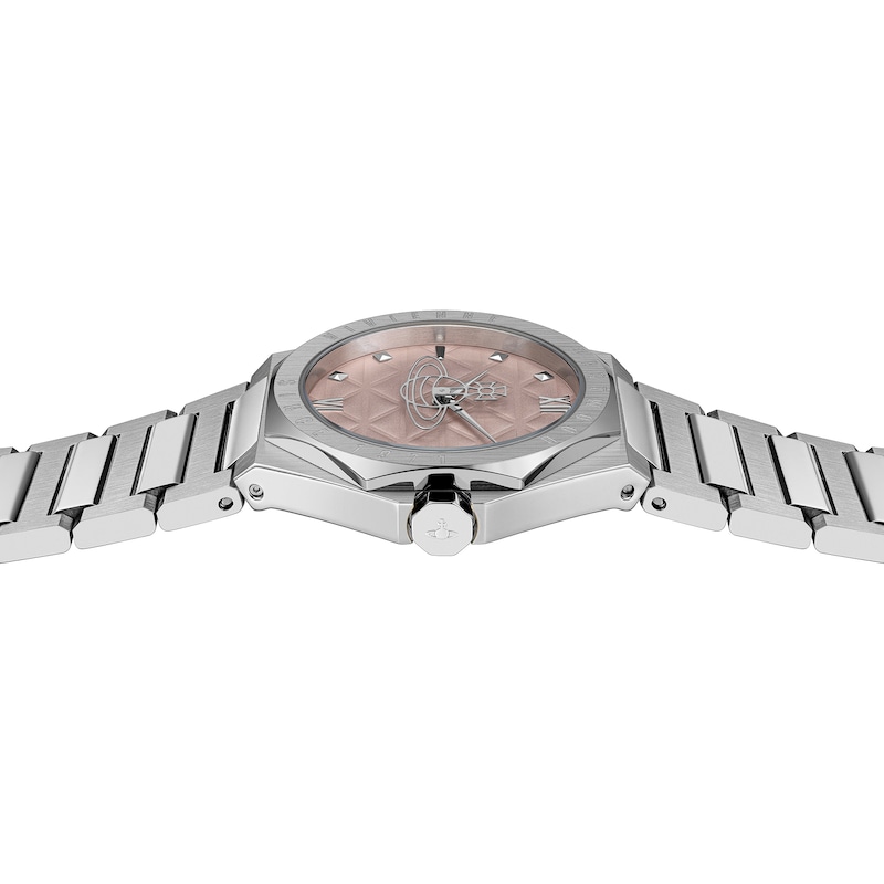 Main Image 4 of Vivienne Westwood The Aldgate Pink Dial & Stainless Steel Bracelet Watch
