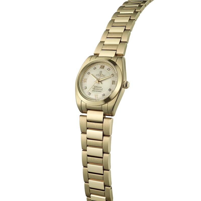 Main Image 3 of Vivienne Westwood The Tavistock Champagne Sunray Dial & Gold Tone Bracelet Watch
