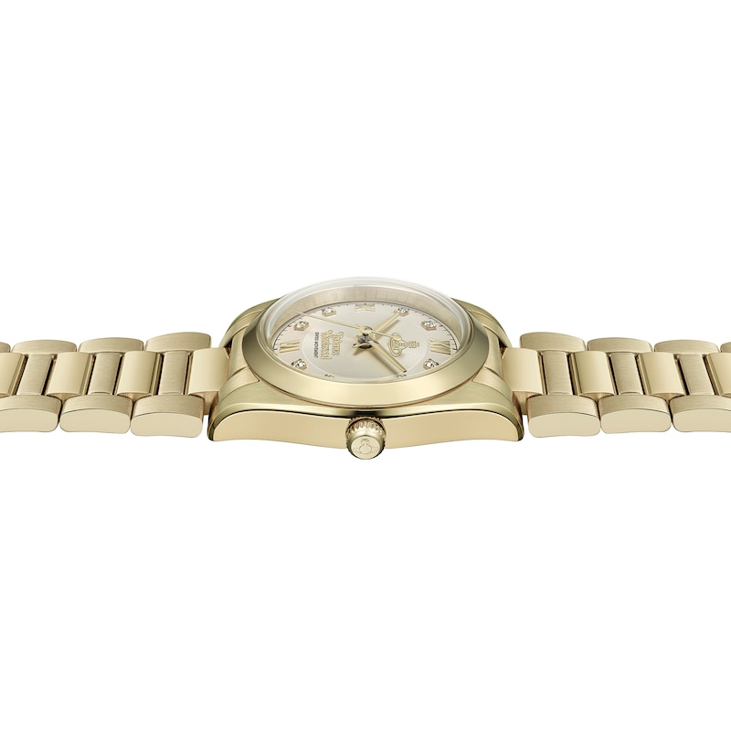 Main Image 4 of Vivienne Westwood The Tavistock Champagne Sunray Dial & Gold Tone Bracelet Watch