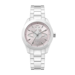 Vivienne Westwood Fenchurch Ceramica Light Pink Dial & White Ceramic Bracelet Watch