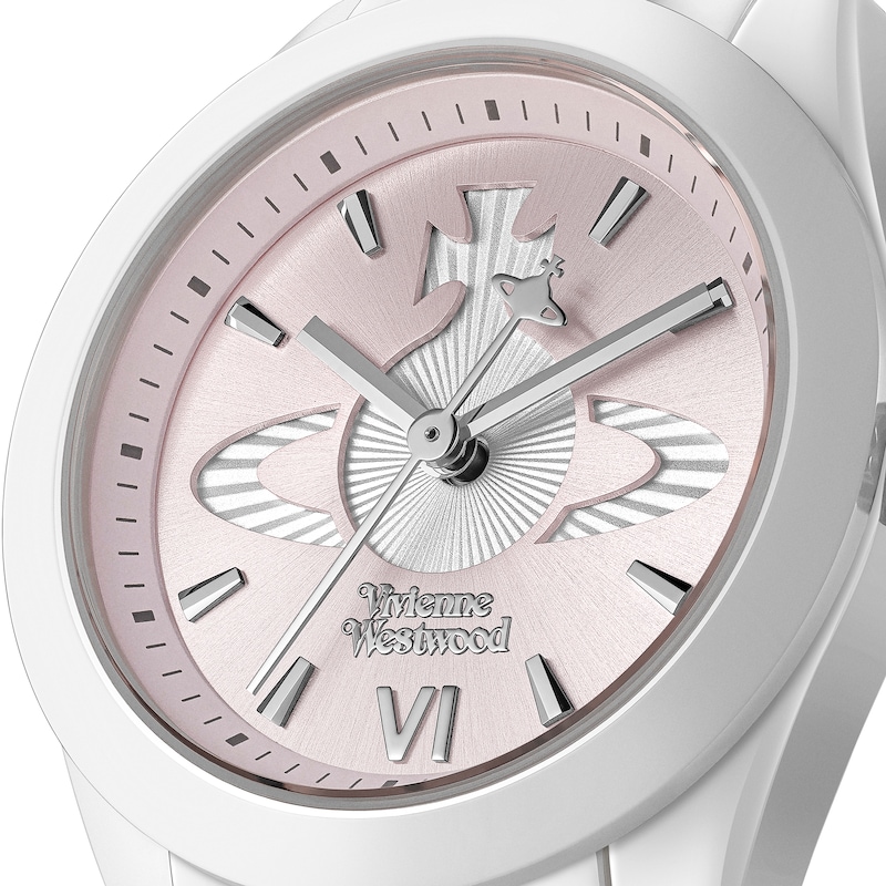 Main Image 2 of Vivienne Westwood Fenchurch Ceramica Light Pink Dial & White Ceramic Bracelet Watch
