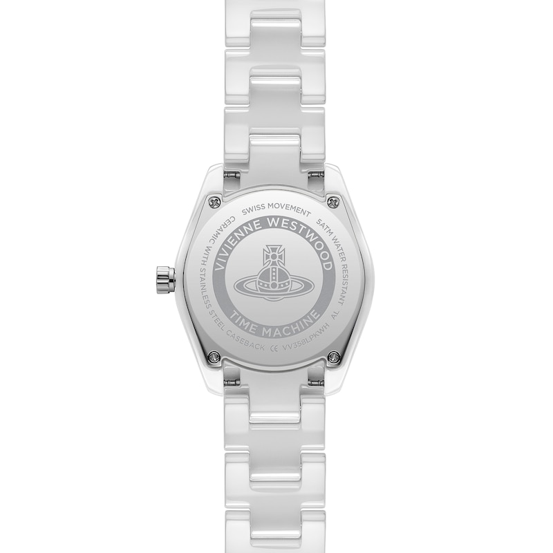 Main Image 6 of Vivienne Westwood Fenchurch Ceramica Light Pink Dial & White Ceramic Bracelet Watch