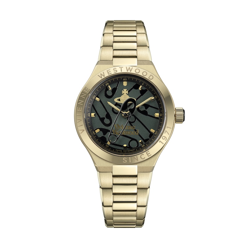 Main Image 1 of Vivienne Westwood Berwick Green Dial & Gold Tone Bracelet Watch