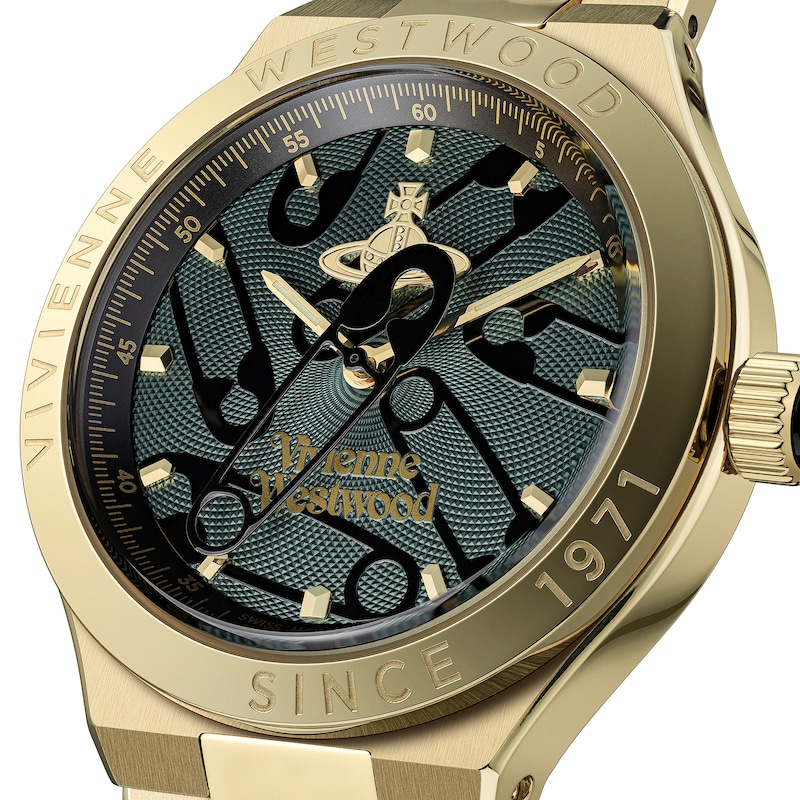 Main Image 2 of Vivienne Westwood Berwick Green Dial & Gold Tone Bracelet Watch