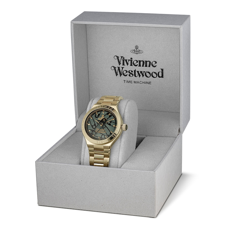 Main Image 7 of Vivienne Westwood Berwick Green Dial & Gold Tone Bracelet Watch