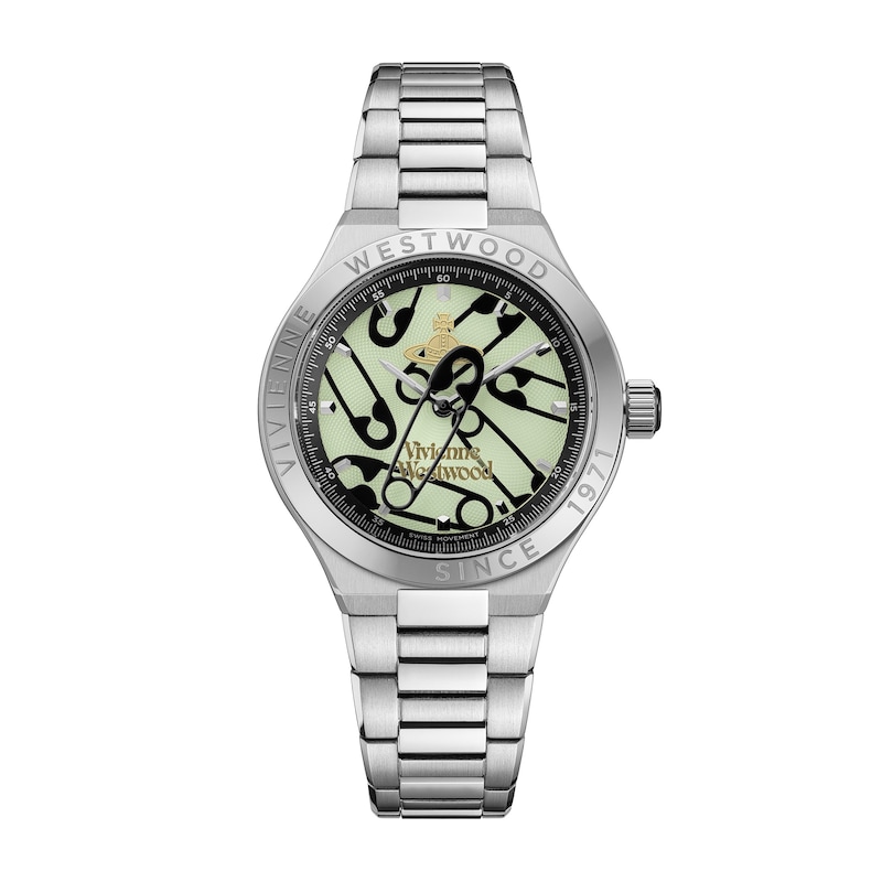 Main Image 1 of Vivienne Westwood Berwick Light Green Dial & Stainless Steel Bracelet Watch