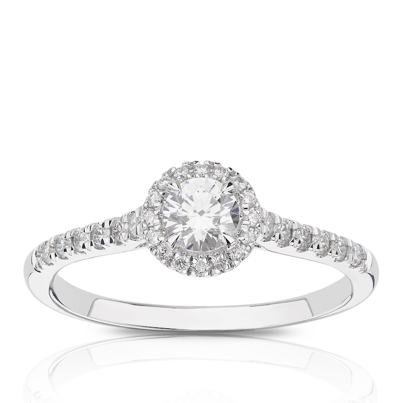 Eternal Diamond 18ct White Gold 0.50ct Total Round Halo Ring