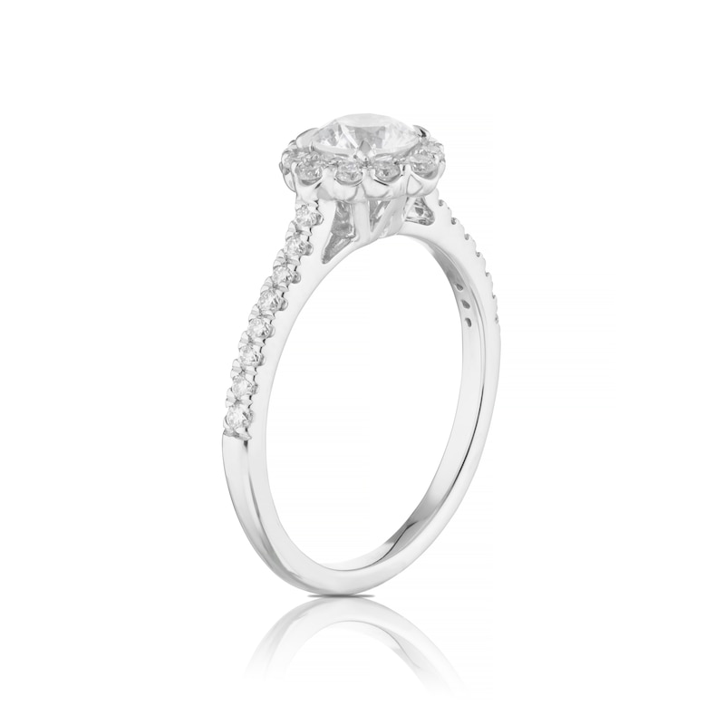 Main Image 2 of Engagement Ring Eternal Diamond Platinum 1ct Total Halo Ring