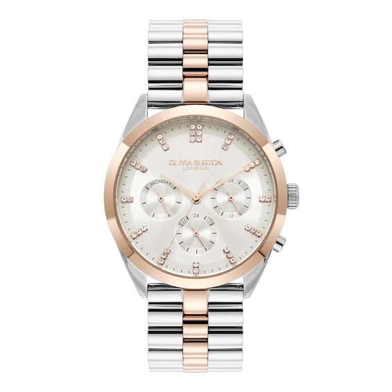 Women's Olivia Burton City Classic 38Mm Stainless Steel & Rose Gold Tone Multifunction Watch