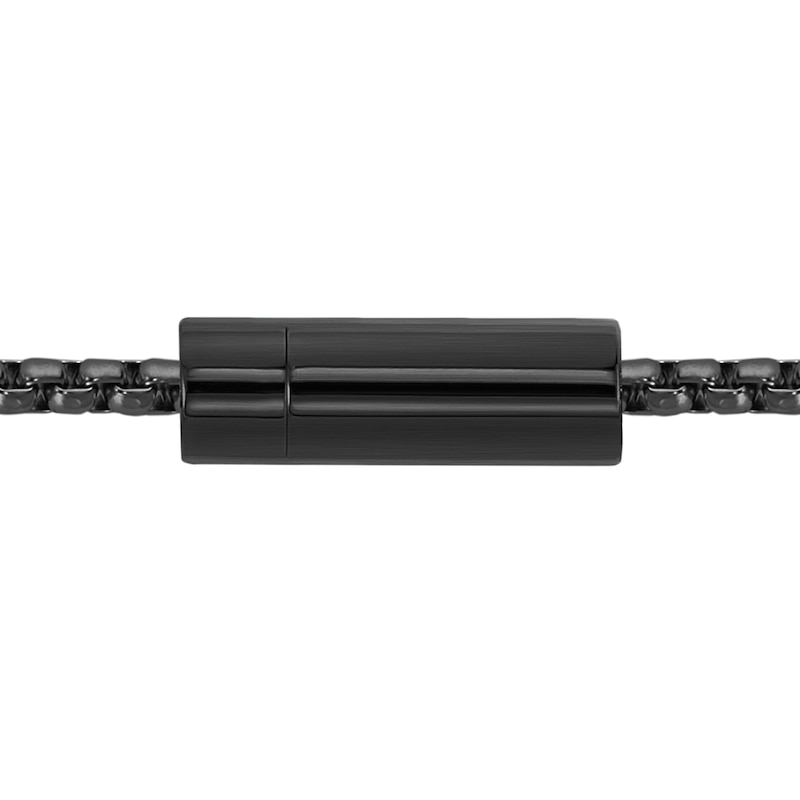 Main Image 3 of BOSS Black IP Stainless Steel 24 Inch ID Dog Tag Necklace