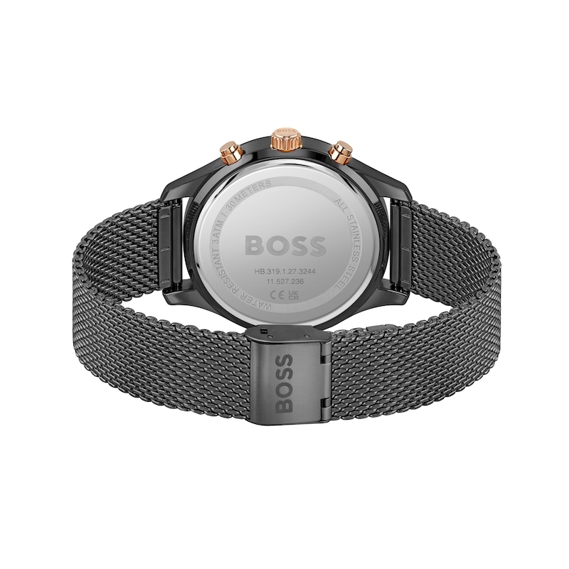 Main Image 2 of BOSS Associate 42mm Chronograph Black Stainless Steel Mesh Strap Watch