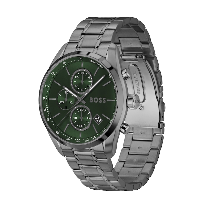 Main Image 3 of BOSS Grand Prix 44 Chronograph Calendar Grey IP Stainless Steel Watch