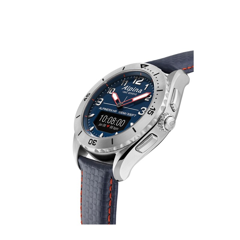 Alpina Alpiner X Alive Blue Leather Strap Smartwatch