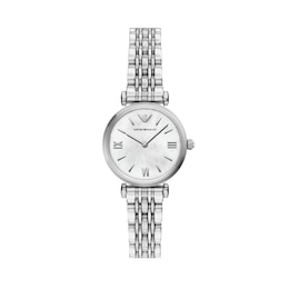 Emporio Armani Women's Mother Of Pearl & Stainless Steel Bracelet Watch