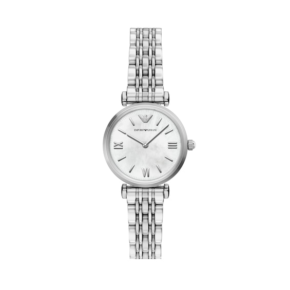 Women's Emporio Armani Mother Of Pearl & Stainless Steel Bracelet Watch