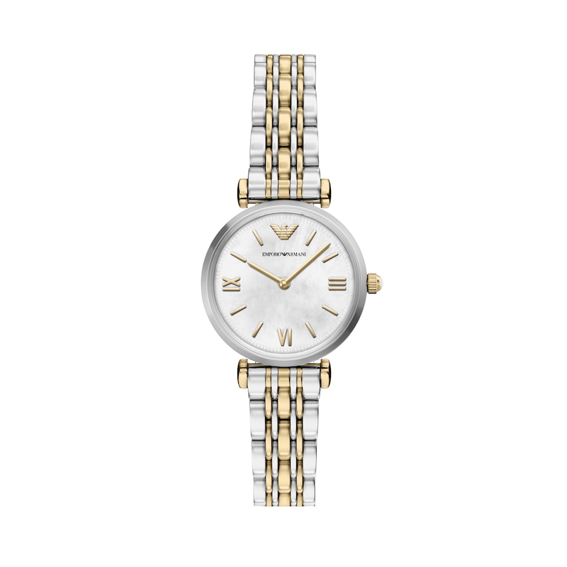 Main Image 1 of Emporio Armani Women's Mother Of Peal Dial & Two Tone Stainless Steel Watch