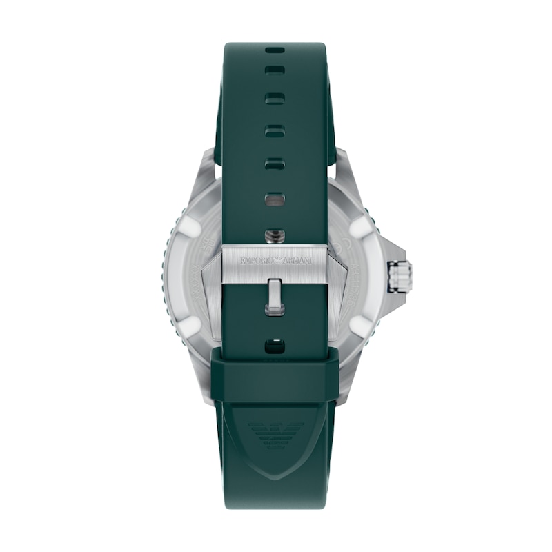 Main Image 4 of Emporio Armani Men's World Explorer Solar-Powered Green Silicone Strap Watch